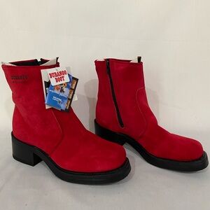 Durango Women’s Red Suede Zip Platform Boots - Size 9.5